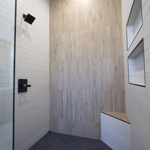 Modern shower makeover with tile installation by DBG Flooring