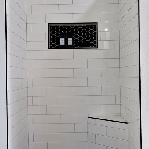 Classy Subway tile shower makeover