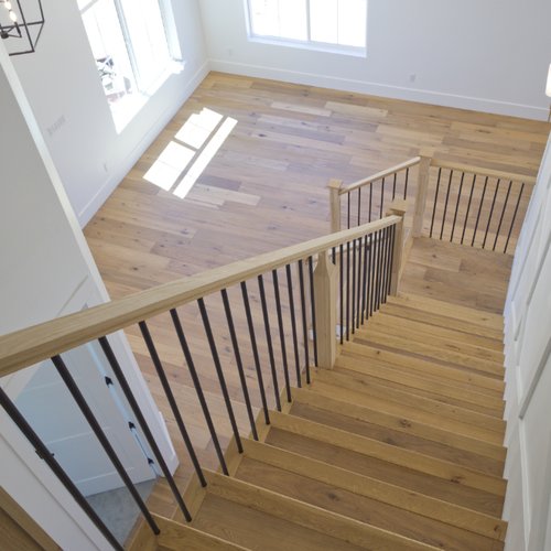Warm hardwood flooring on stairs in Yuma, AZ